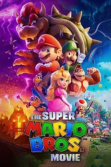 The Super Mario Bros. Movie poster — Mario and Luigi above the Mushroom Kingdom